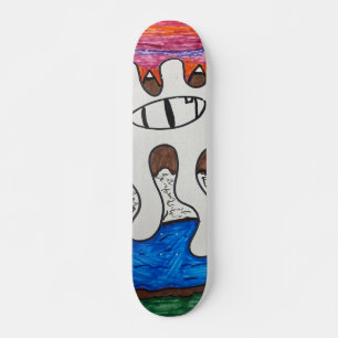 Oog van paardenplanetskateboard skateboard
