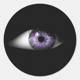 Oog van Paars Cute Cool Eyeball Design Ronde Sticker