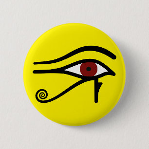 Oog van Ra - Egyptische God Ronde Button 5,7 Cm