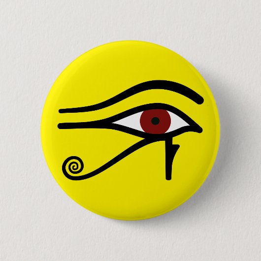Oog van Ra - Egyptische God Ronde Button 5,7 Cm (Voorkant)