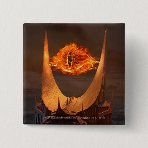 Oog van Sauron-toren Vierkante Button 5,1 Cm