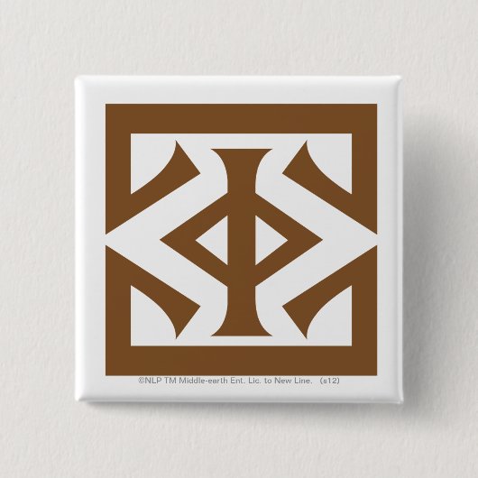 Oog van Sauron Vierkante Button 5,1 Cm (Voorkant)