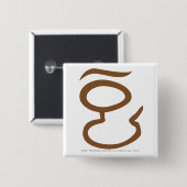 Oog van Sauron Vierkante Button 5,1 Cm (Voorkant /achterkant)