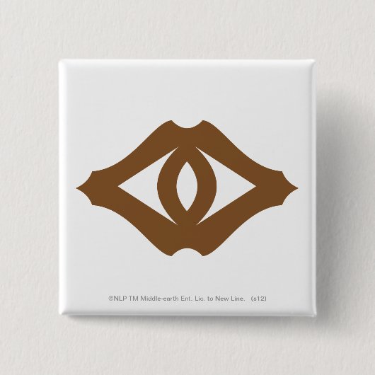 Oog van Sauron Vierkante Button 5,1 Cm (Voorkant)