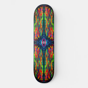 Oog Verdraaid en Trippy Schilderij Skateboard