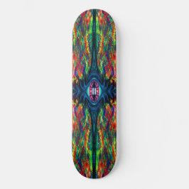 Oog Verdraaid en Trippy Schilderij Skateboard