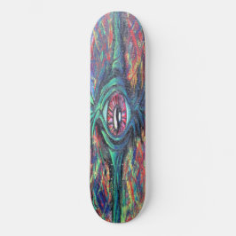 Oog Verdraaid en Trippy Schilderij Skateboard