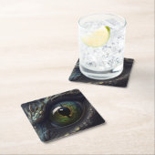 Oog Vierkante Kartonnen Onderzetter (Insitu)