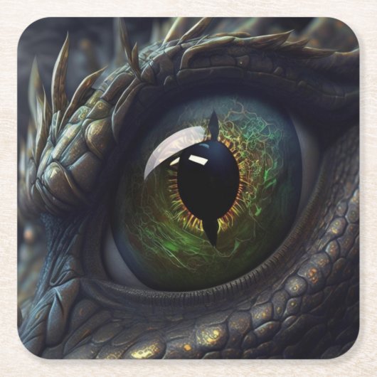 Oog Vierkante Kartonnen Onderzetter (Voorkant)