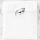 Oog Vierkante Sticker (Tas)
