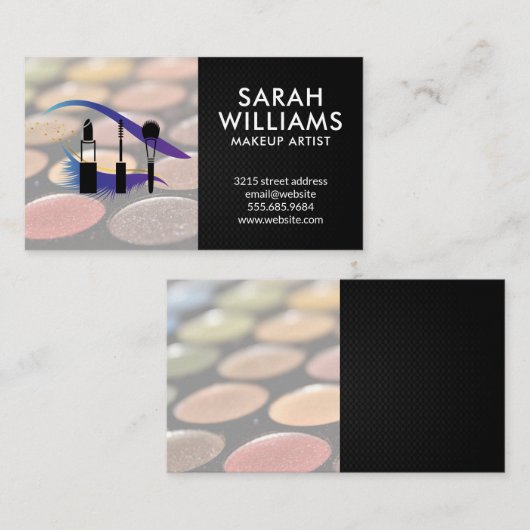 Oog Wimper | Make-upkwasten en Palet Visitekaartje (Voorkant / Achterkant)