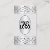 Oog Zilvergrijze  Ornamenten toevoegen Logo Visitekaartje (Voorkant)