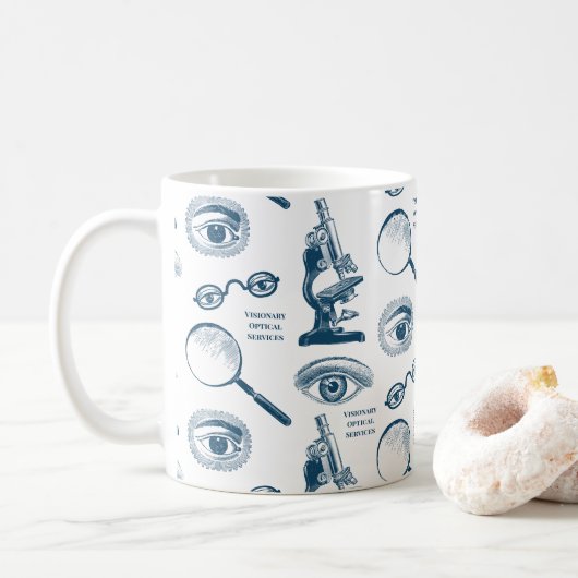 Oogarts Oogheelkundige opticien of wetenschapper Koffiemok (Met donut)