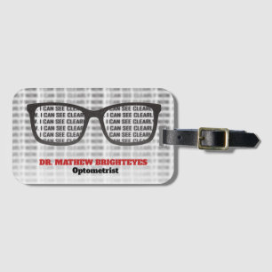 Oogarts optometrist bagagelabel