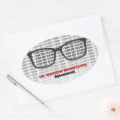 Oogarts optometrist ovale sticker (Envelop)