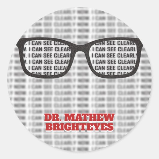 Oogarts optometrist ronde sticker (Voorkant)