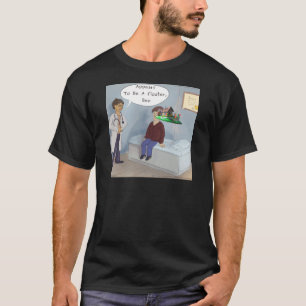 Oogarts vindt een paraderupsvlinder in het oog t-shirt