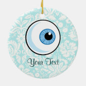 Oogbal; Cute Keramisch Ornament (Achterkant)