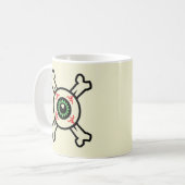 Oogbal en Crossbones Koffie Mok (Voorkant links)