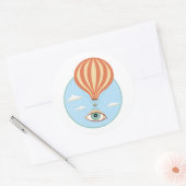 Oogbal Hete Luchtballon Sticker (Envelop)