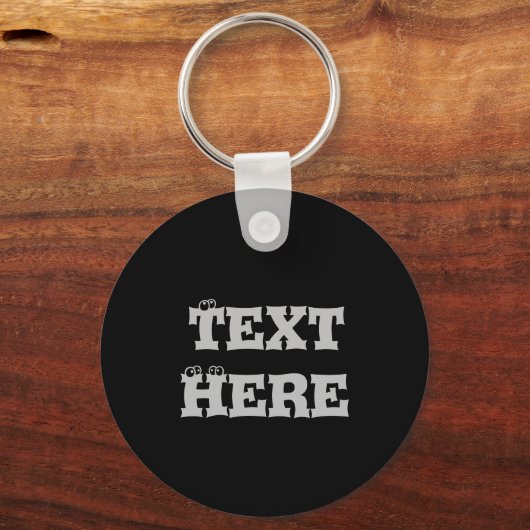 Oogbal zilver grijs zwart grillig sleutelhanger (Achterkant)