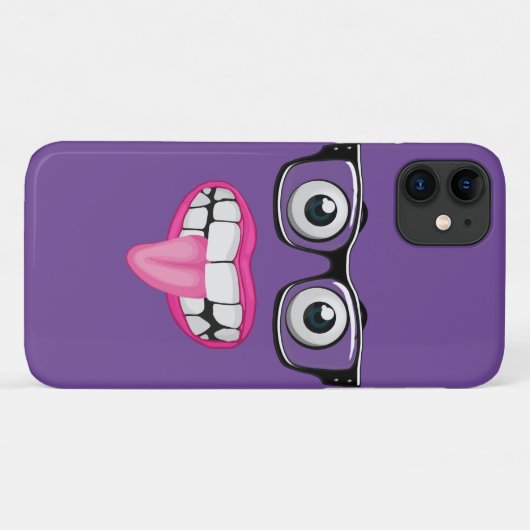 oogballen met bril en mondholte Case-Mate iPhone case (Achterkant (horizontaal))