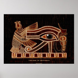 Oogbeeld van het Egyptische symbool van de voorspe Poster