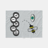Oogbijen getierd fleece deken (Voorkant (Horizontaal))