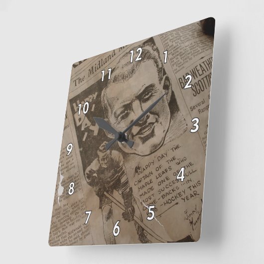 Oogblad dat zeer oud is vierkante klok (Hoek)