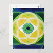 Oogblauw groene Briefkaarten (Voorkant / Achterkant)