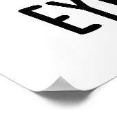 Oogbril Grappige oogbolpuns Poster (Hoek)