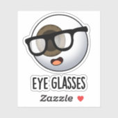 Oogbril Grappige oogbolpuns Sticker (Vel)