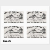  oogbril ticker rechthoekige sticker (Vel)