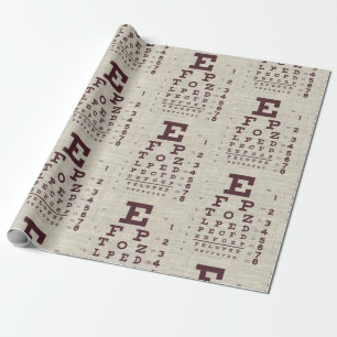 Oogdiagram op Burlap Cadeaupapier