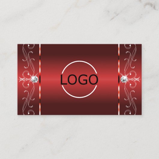 Oogfoto van Roodgekrikte juwelen Logo Foto Visitekaartje (Voorkant)