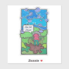 Ooggevoel vast sticker