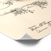 Oogglas 1908 Kunstverdieping oud podium Poster (Hoek)