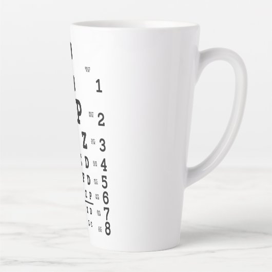 Ooggrafiek Optometrist Latte Mok (Rechts)