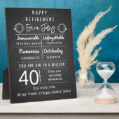 Oogheelkundige Pensioen Gift Plaque Personaliseren Fotoplaat (Zijkant)