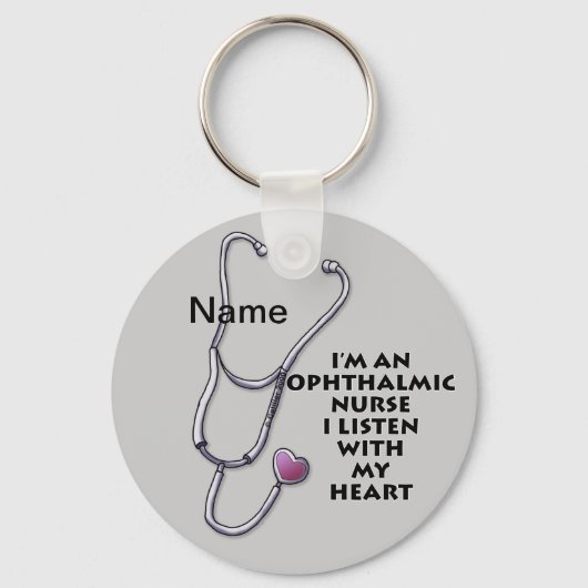 Oogheelkundige stethoscoopverpleegkundige sleutelhanger (Voorkant)