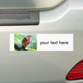 ooghoudende vlindermot bruin afbeelding bumpersticker (Op auto)