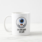 Oogje am Wat is Oye am Funny Eyeball Pun Koffiemok (Links)