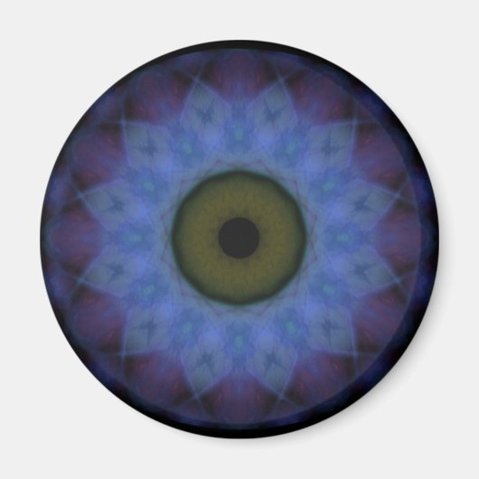 Oogje Eyesore Violet Blue Evil Eye Magneet (Voorkant)