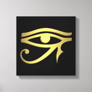 Oogje van het Egyptische symbool Canvas Afdruk