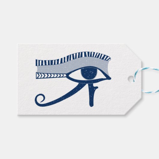 Oogje van Horus Amulet Cadeaulabel (Voorkant (Horizontaal))