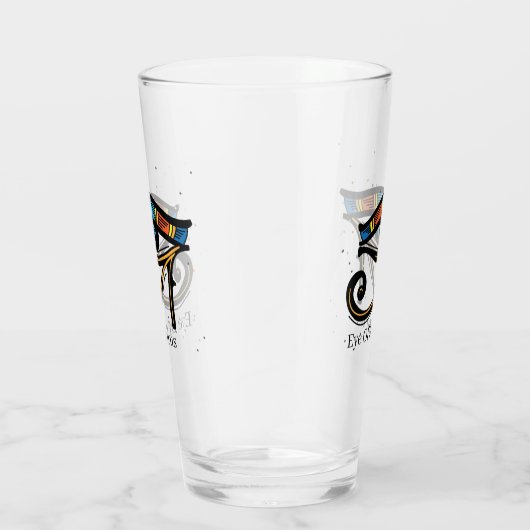 Oogje van Horus op papyrus, Egyptische hiërogliefe Glas (Rechts)