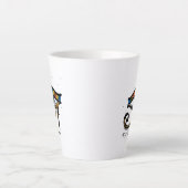 Oogje van Horus op papyrus, Egyptische hiërogliefe Latte Mok (Voorkant)