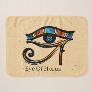 Oogje van Horus op papyrus, Egyptische hiërogliefe Sherpa Deken