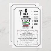 Oogkaart Afstuderen uitnodiging (Voorkant / Achterkant)