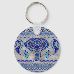 Oogkleurig oogmerk Olephant Ornamental Patroon Sleutelhanger